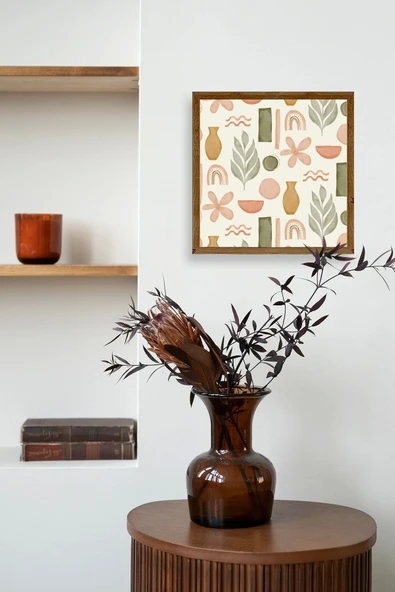 Yaprak Ahşap Çerçeveli Tablo 23 x 23 - Resim 3