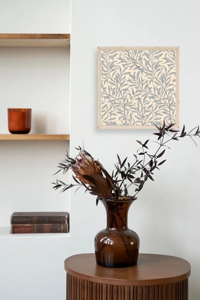 Yaprak Ahşap Çerçeveli Tablo 42 x 42 - Resim 3