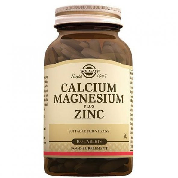 Solgar Calcium Magnesium Plus Zinc 100 Tablet