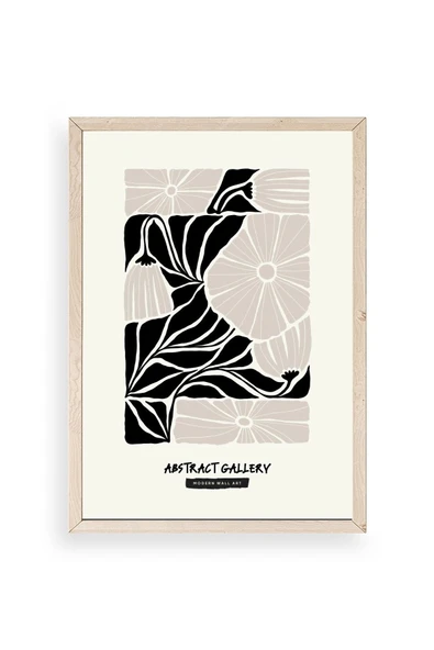 Çiçek Ahşap Çerçeveli Tablo 50 x 70 ürün görseli 1