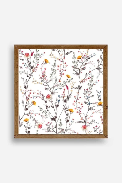 Yaprak Ahşap Çerçeveli Tablo 42 x 42 ürün görseli 1