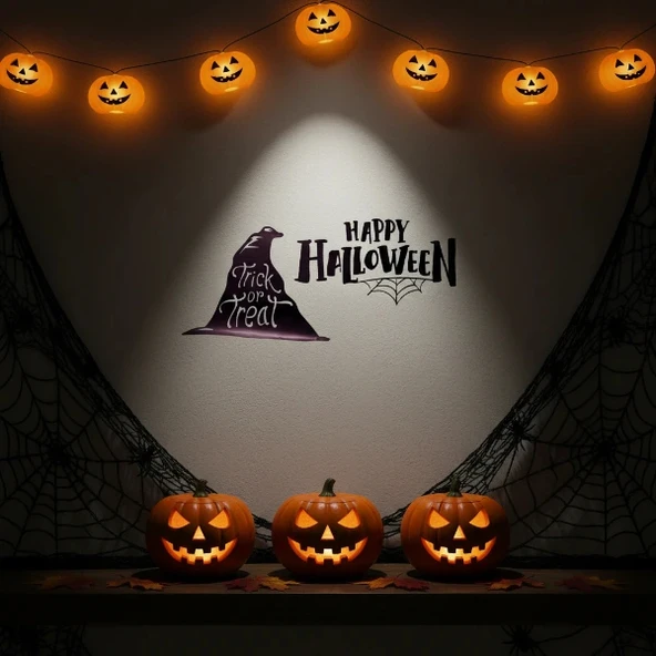 Happy Halloween Temalı Duvar Stickerı ürün görseli 1