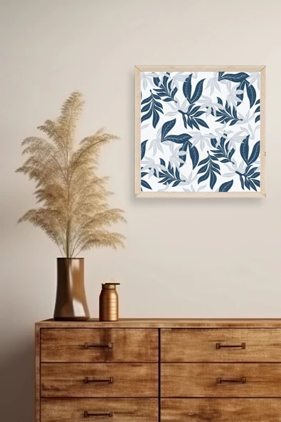 Yaprak Ahşap Çerçeveli Tablo 50 x 50 - Resim 2