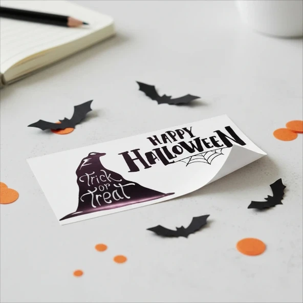 Happy Halloween Temalı Duvar Stickerı - Resim 4