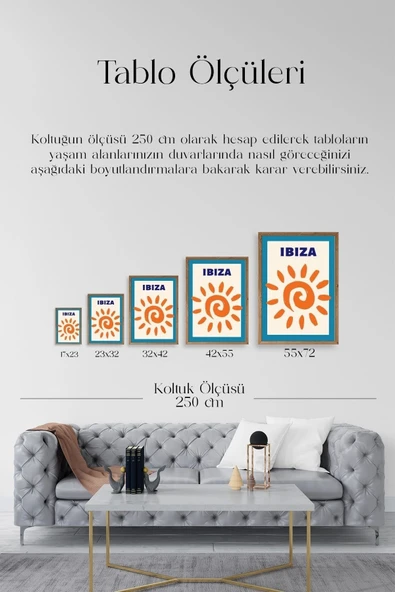 Ibiza Ahşap Çerçeveli Tablo 50 x 70 - Resim 5