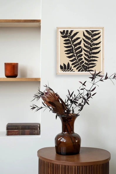 Yaprak Ahşap Çerçeveli Tablo 23 x 23 - Resim 3