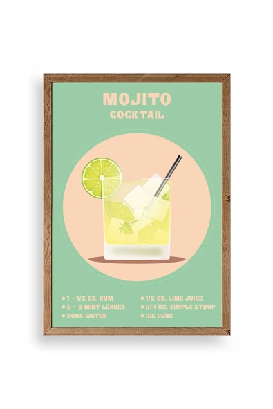 Mojito Ahşap Çerçeveli Tablo 50 x 70 ürün görseli 1