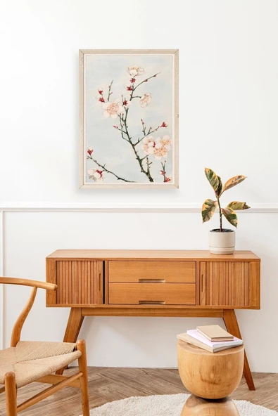 Cherry Blossom Ahşap Çerçeveli Tablo 23 x 30 - Resim 3