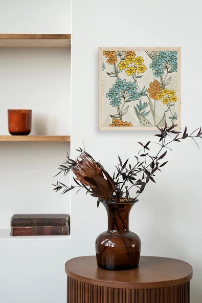 Çiçek Ahşap Çerçeveli Tablo 23 x 23 - Resim 3