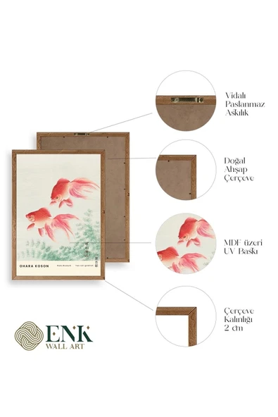 Ohana Koson Ahşap Çerçeveli Tablo 23 x 30 - Resim 4