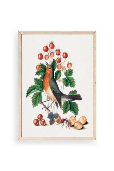Daldaki Kuş Ahşap Çerçeveli Tablo 23 x 30 ürün görseli 1