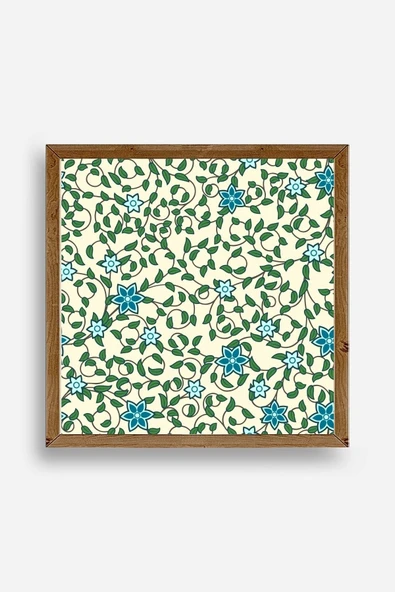 Çiçek Ahşap Çerçeveli Tablo 42 x 42 ürün görseli 1