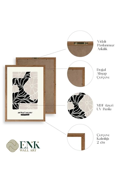 Çiçek Ahşap Çerçeveli Tablo 50 x 70 - Resim 4