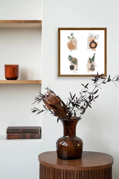 Çiçek Ahşap Çerçeveli Tablo 23 x 23 - Resim 3