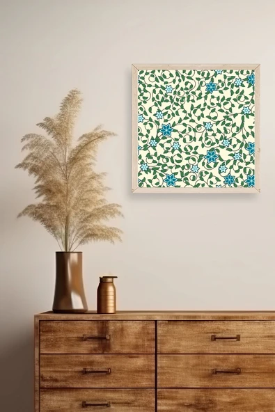 Çiçek Ahşap Çerçeveli Tablo 42 x 42 - Resim 2