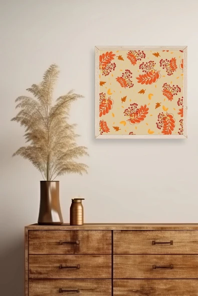 Çiçek Ahşap Çerçeveli Tablo 42 x 42 - Resim 2