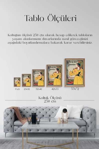 L. Prang Ahşap Çerçeveli Tablo 50 x 70 - Resim 5