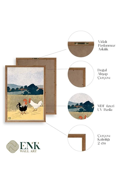 Edward Penfield Ahşap Çerçeveli Tablo 17 x 23 - Resim 4