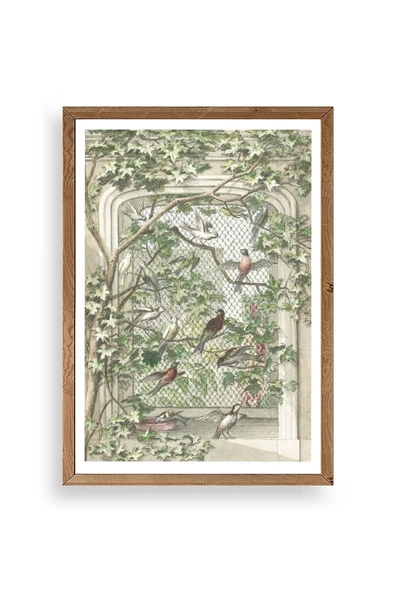 Kuşlar Ahşap Çerçeveli Tablo 17 x 23 ürün görseli 1