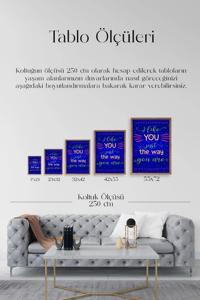 Motto Ahşap Çerçeveli Tablo 17 x 23 - Resim 5