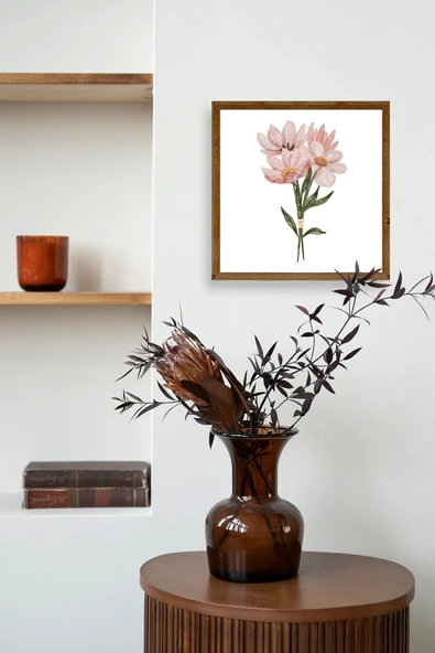 Çiçek Ahşap Çerçeveli Tablo 23 x 23 - Resim 3