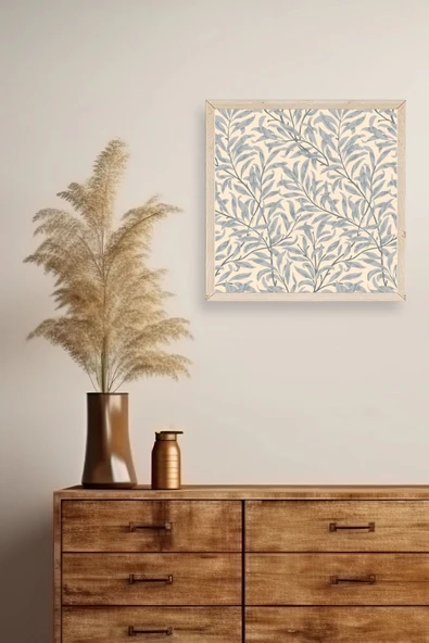 Yaprak Ahşap Çerçeveli Tablo 42 x 42 - Resim 2