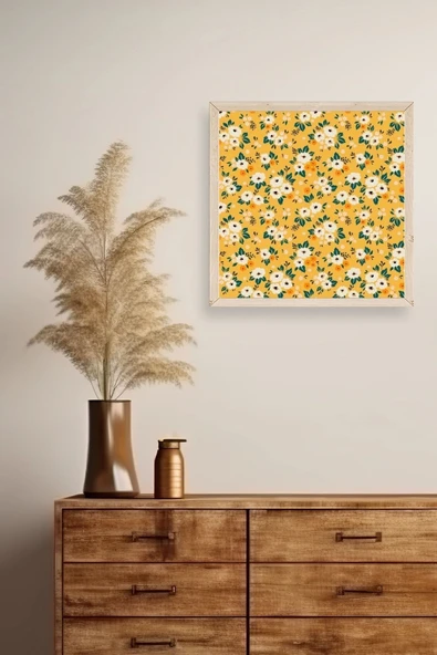 Çiçek Ahşap Çerçeveli Tablo 23 x 23 - Resim 2