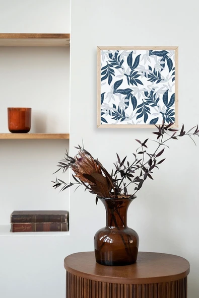 Yaprak Ahşap Çerçeveli Tablo 50 x 50 - Resim 3