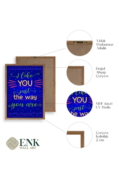 Motto Ahşap Çerçeveli Tablo 17 x 23 - Resim 4