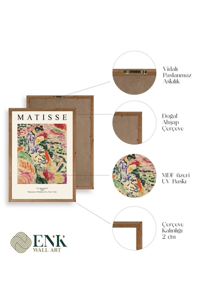 Matisse Ahşap Çerçeveli Tablo 50 x 70 - Resim 4