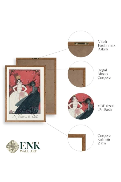 Paulette Duval Ahşap Çerçeveli Tablo 23 x 30 - Resim 4