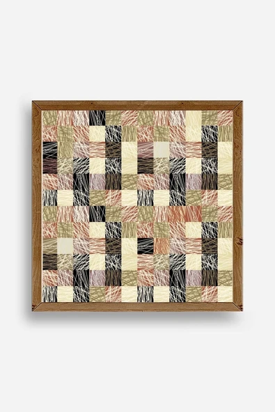 Soyut Ahşap Çerçeveli Tablo 23 x 23 ürün görseli 1