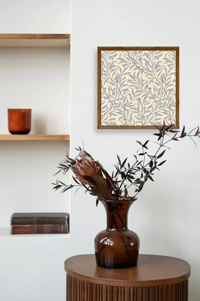 Yaprak Ahşap Çerçeveli Tablo 42 x 42 - Resim 3