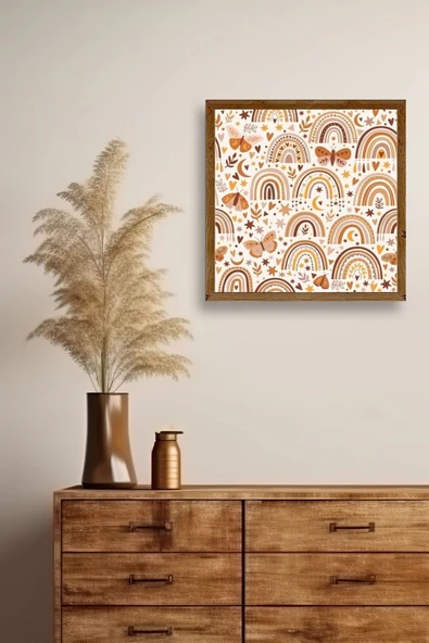 Gökkuşağı Ahşap Çerçeveli Tablo 50 x 50 - Resim 2