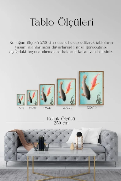 Ohara Koson Ahşap Çerçeveli Tablo 23 x 30 - Resim 5