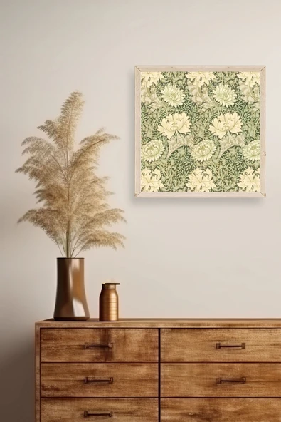 Çiçek Ahşap Çerçeveli Tablo 23 x 23 - Resim 2