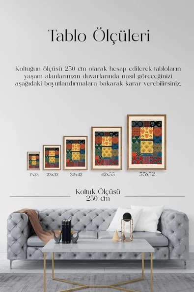Motif Ahşap Çerçeveli Tablo 50 x 70 - Resim 5