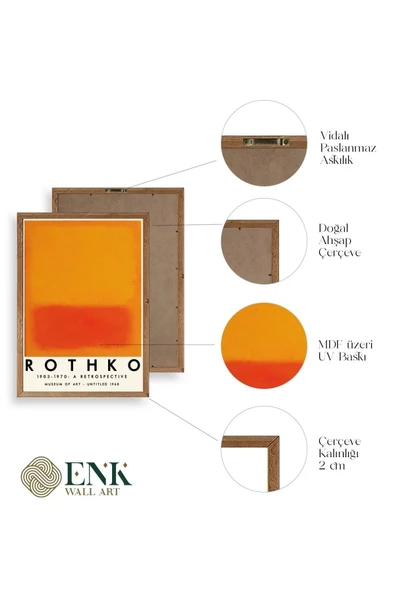 Rothko Ahşap Çerçeveli Tablo 50 x 70 - Resim 4