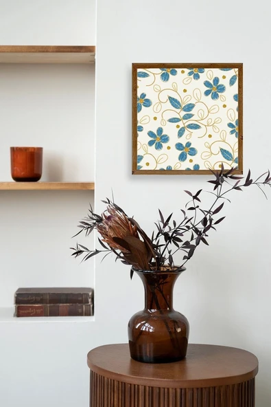 Çiçek Ahşap Çerçeveli Tablo 23 x 23 - Resim 3