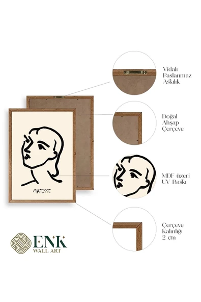 Matisse Ahşap Çerçeveli Tablo 23 x 30 - Resim 4