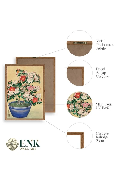 Ohara Koson Ahşap Çerçeveli Tablo 23 x 30 - Resim 5