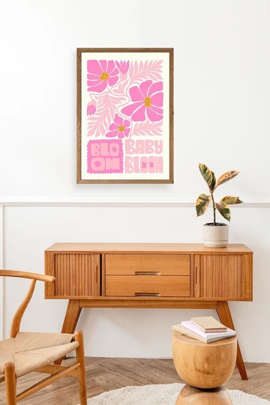 Çiçek Ahşap Çerçeveli Tablo 50 x 70 - Resim 3