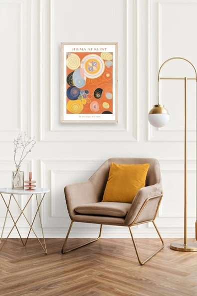 Hilma Af Klint Ahşap Çerçeveli Tablo 17 x 23 - Resim 2