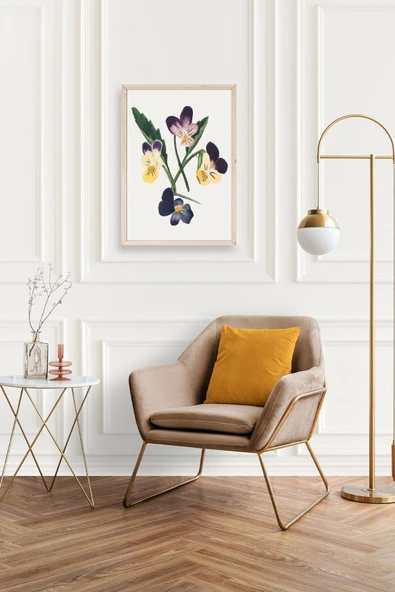 Çiçekler Ahşap Çerçeveli Tablo 30 x 42 - Resim 3