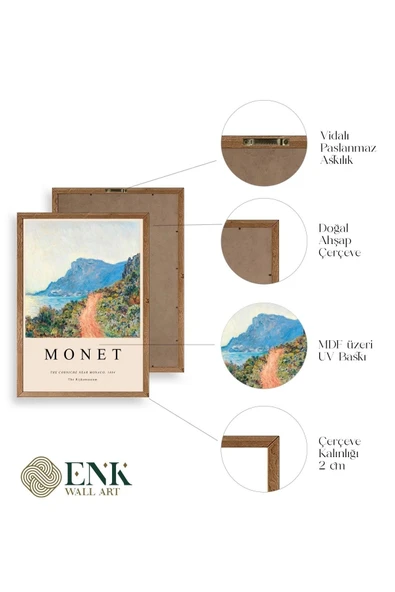 Monet Ahşap Çerçeveli Tablo 23 x 30 - Resim 4