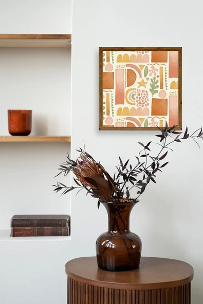 Soyut Ahşap Çerçeveli Tablo 50 x 50 - Resim 3