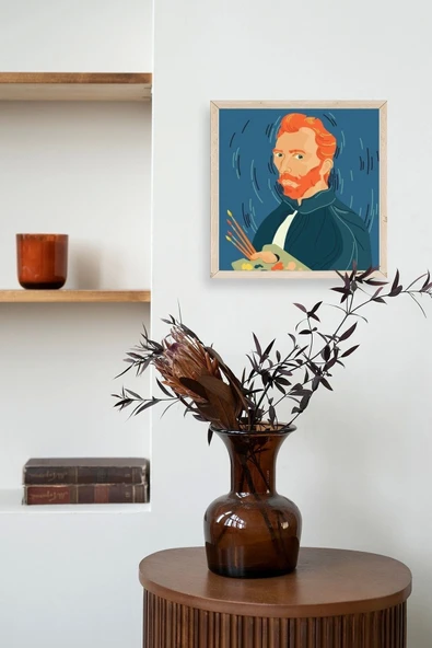 Van Gogh Ahşap Çerçeveli Tablo 50 x 50 - Resim 3