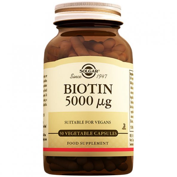 Solgar Biotin 5000 mcg 50 Kapsül
