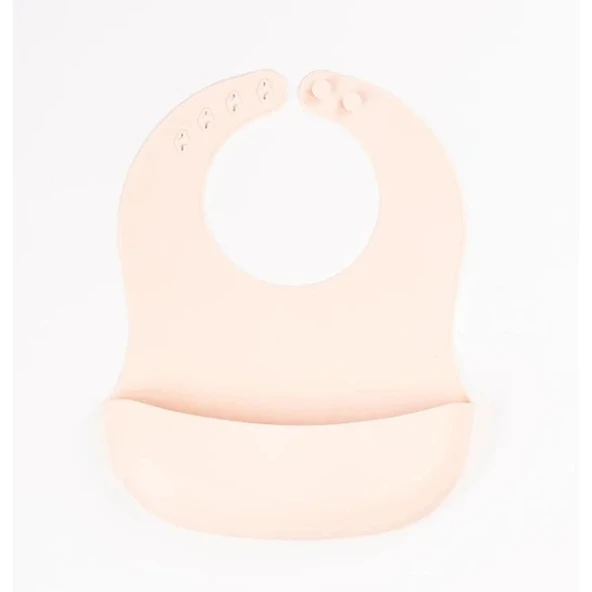 Krem Rengi 3’lü Silikon Yemek Seti – Önlük + Diş Kaşıyıcılı Kaşık + Vakumlu Tabak - Resim 5