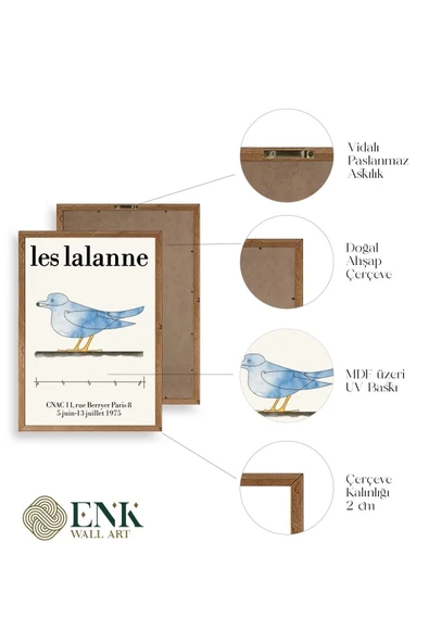 Les Lalanne Ahşap Çerçeveli Tablo 23 x 30 - Resim 4